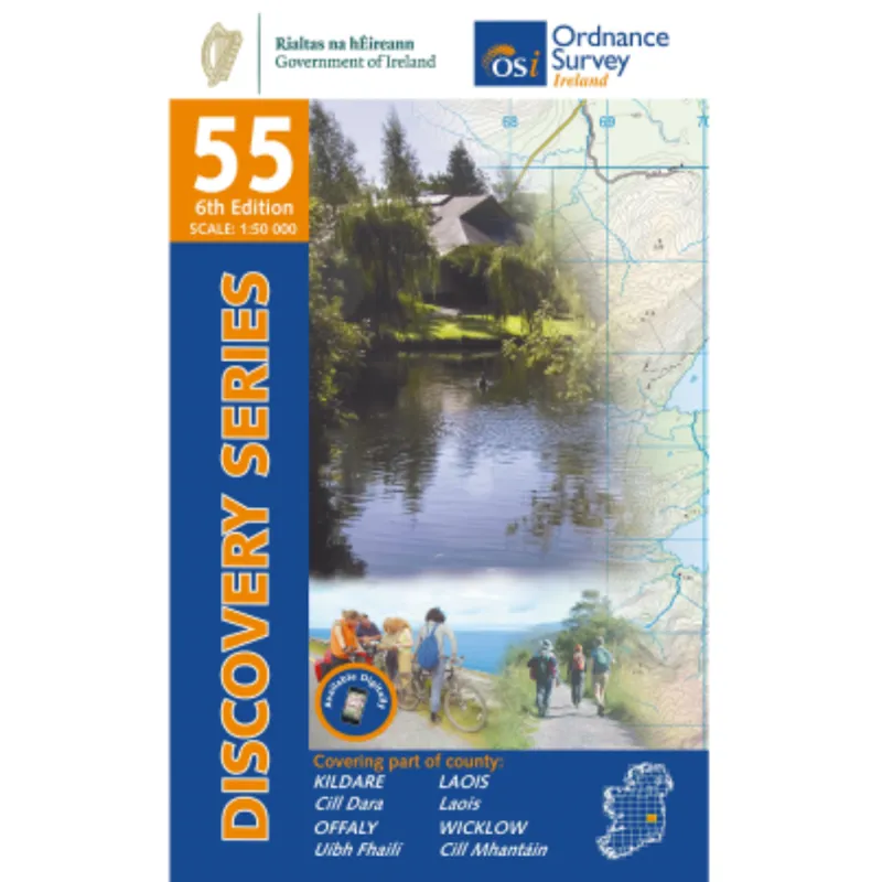 OSI Discovery Series Sheet 55 Lamfold Kildare Laois Offaly Wicklow 6th Edition 2020